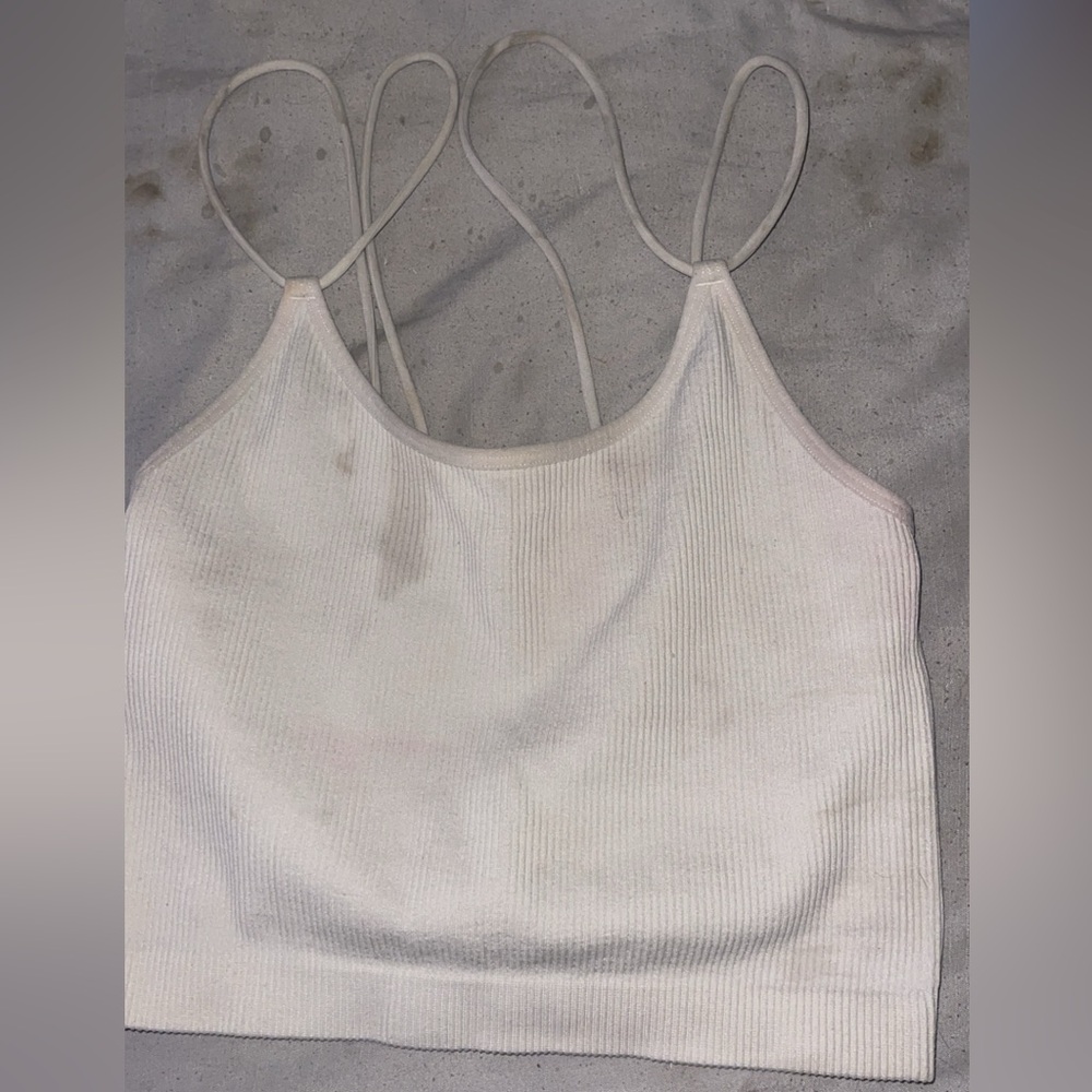White cropped tank top size S/M